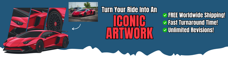 Revved Illustrations - Custom Car Illustrations for Car Enthusiasts